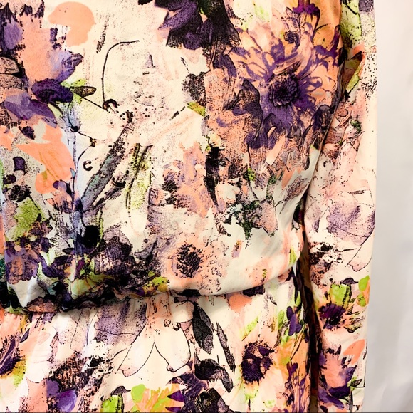 Gorgeous Long Sleeve Floral Mini Dress - Picture 7 of 8